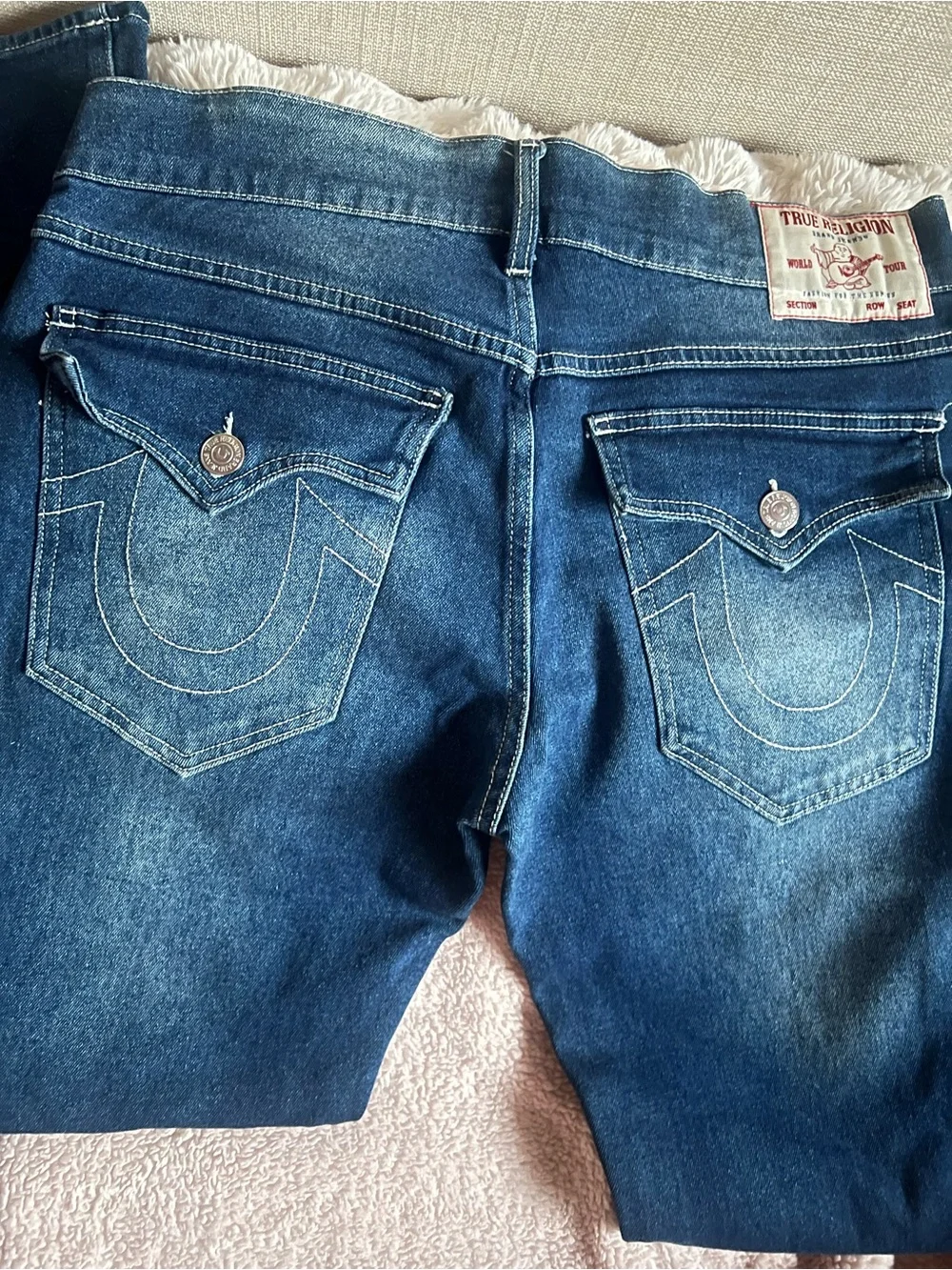 True Religion Men’s Ricky SF Flap Straight Jeans